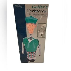 Park Avenue Golfer’s Corkscrew Pink White Green + Hat + Black Shoes. Vintage